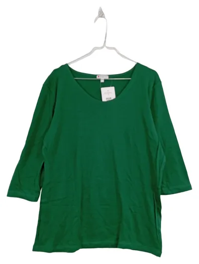 Street One Damen Langarmshirt Basic Shirt Grün Gr. 44 XXL Casual Uni Freizeit