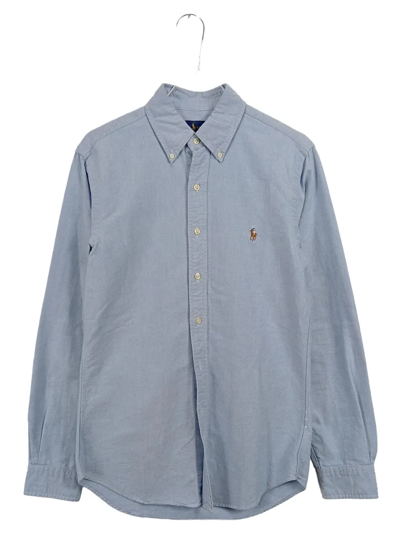 Ralph Lauren Herren Hemd Langarm Oxford Blau Gr. S Button-Down 1