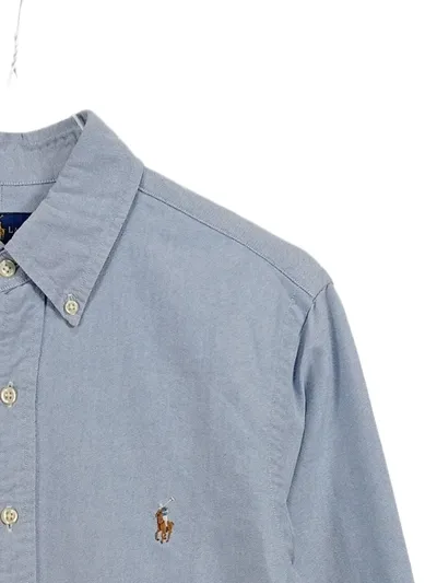 Ralph Lauren Herren Hemd Langarm Oxford Blau Gr. S Button-Down