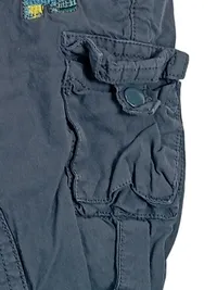 Fixoni Baby Cargohose Gr. 62 Blau Elefant Stickerei Baumwolle 4