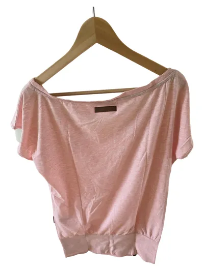 Naketano Damen T-Shirt Rosa Gr. M Anker-Muster Maritim Baumwolle