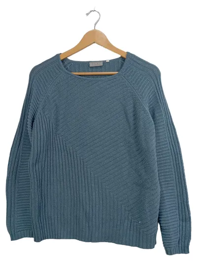 CANDA Damen Pullover Strickpullover Gr. 36 Blau Casual