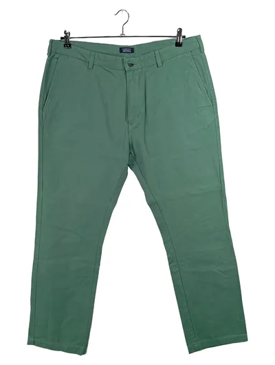 LANDS' END Herren Chino Stoffhose Grün Traditional Fit Gr. 38/54