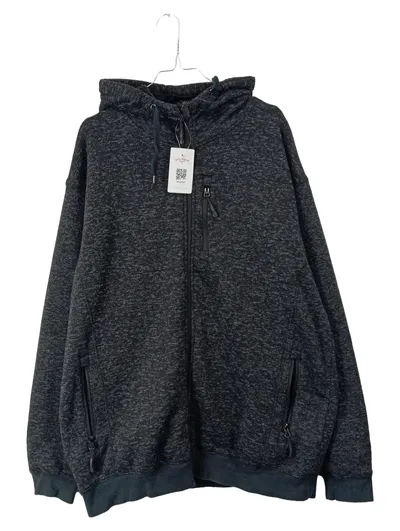 Nanok Kapuzenpullover Herren 3XL Grau Meliert Hoodie Sweatjacke