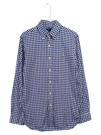 Ralph Lauren Herren Hemd Kariert Langarm Blau Weiß Gr. S Button-Down 1