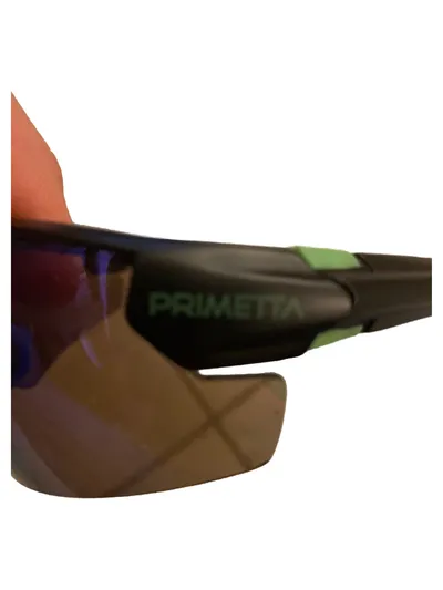 PRIMETTA Sportbrille Sonnenbrille Schwarz Grün Verspiegelt Sport