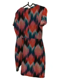 Desigual Damen Kleid Gr. L Mehrfarbig Abstrakt Kurzarm Freizeitkleid 2