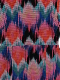 Desigual Damen Kleid Gr. L Mehrfarbig Abstrakt Kurzarm Freizeitkleid 3