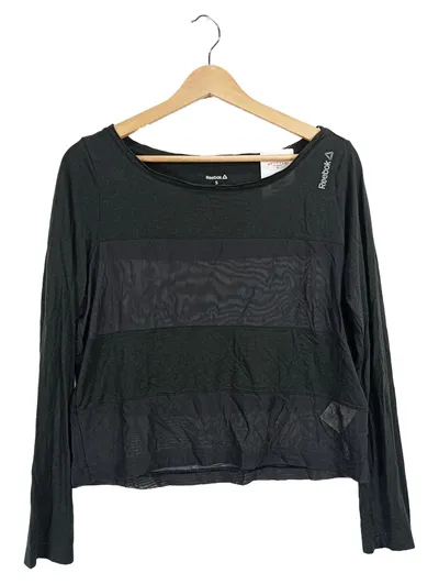 Reebok Damen Langarmshirt Modal Sport Fitness Gr. S Schwarz