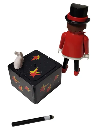 PLAYMOBIL Zauberer mit Kaninchen Zauberbox Zauberkasten Kinder Spiel
