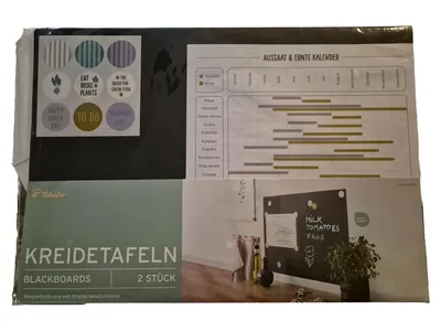 Tchibo Kühlschrankmagnet Kalender beschreibbar Uni Schwarz 50x35 cm