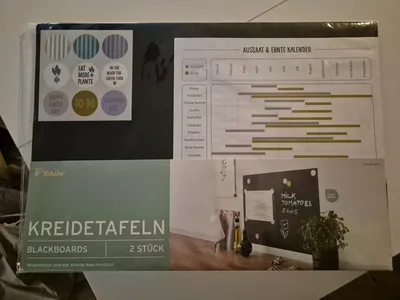 Tchibo Kühlschrankmagnet Kalender beschreibbar Uni Schwarz 50x35 cm