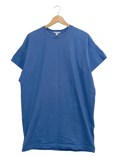 COS Herren T-Shirt Blau Gr. 46/S Kurzarm Casual Rippstrick