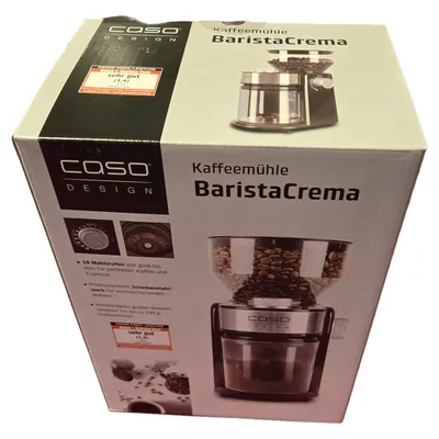 CASO DESIGN BaristaCrema Handkaffeemühle Mahlwerk Kunststoff Schwarz 28cm