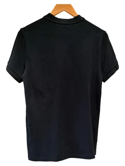 Fred Perry Herren T-Shirt Schwarz Brusttasche Logo Gr. S Baumwolle
