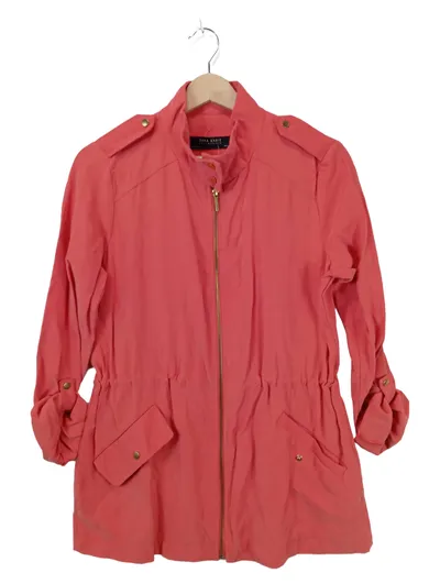 ZARA BASIC Damen Leichte Jacke Gr. XS Rosa Koralle Viskose