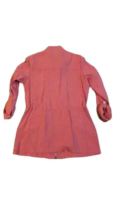 ZARA BASIC Damen Leichte Jacke Gr. XS Rosa Koralle Viskose