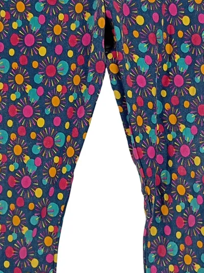 JAKO-O Kinder Leggings Gr. 140/146 Blau Bunt Sonnen Muster Mädchen