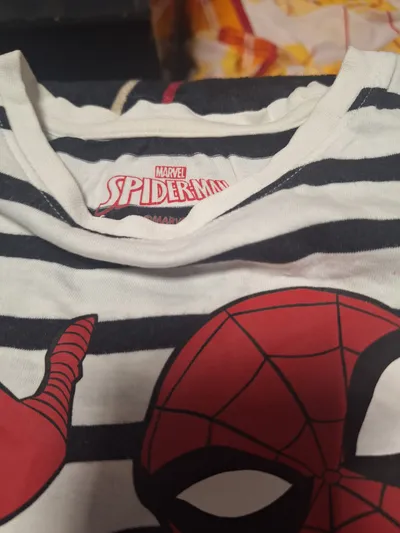 Marvel Spider-Man T-Shirt Kinder Gr. 128 gestreift Jungen Kurzarm