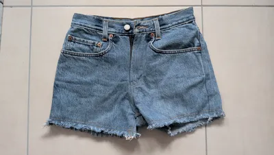 Levi's Damen Jeans Shorts W34 Blau Casual Denim Hotpants