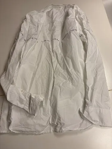Calvin Klein Jeans Herren Freizeithemd Langarm Weiß Logo Gr. L