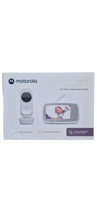 Motorola VM44 Connect Babyfon Video Monitor WLAN 4.3 Zoll Weiß