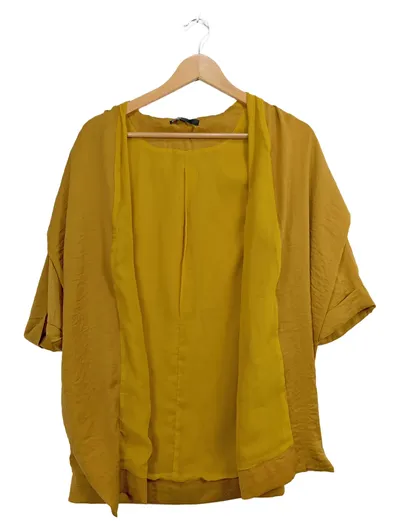 minimum Damen Bluse Gelb Gr. 34/XS Casual Kurzarm Oberteil