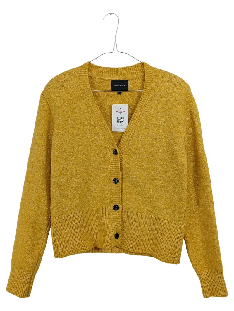 Birgitte Herskind Damen Strickjacke Cardigan Gelb Gr. XS 34 1
