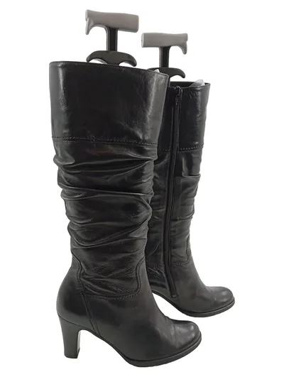 Gabor Damen Stiefel Leder Schwarz Gr. 37 Absatz 8cm Elegant