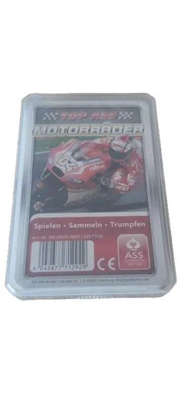 ASS Altenburger TOP ASS Motorräder Quartett Kartenspiel Quizspiel ab 6 J.
