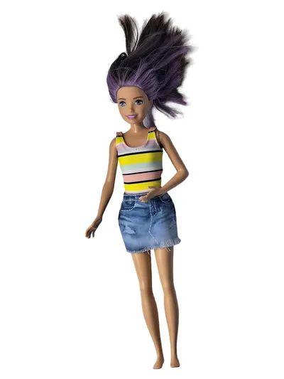 Barbie Ankleidepuppe Casual Kunststoff Rippstrick Mehrfarbig 26 cm