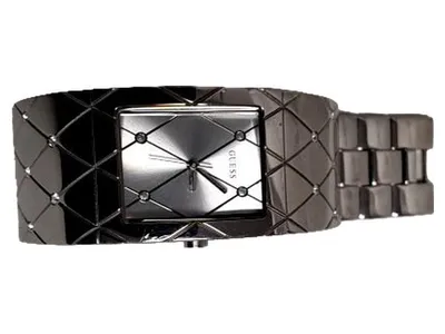 GUESS Damen Armbanduhr Silber Elegant Strass Metall 14 cm