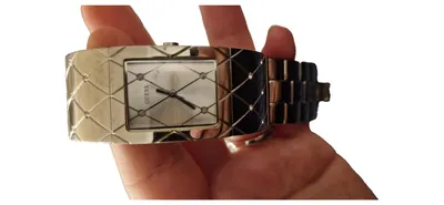 GUESS Damen Armbanduhr Silber Elegant Strass Metall 14 cm
