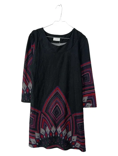 Apricot Damen Tunikakleid Gr. 40/L Ethno Bohemian Schwarz Stickerei
