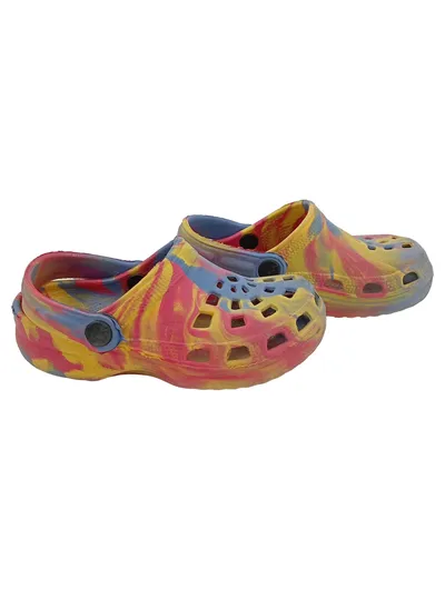 Clocks Kinder Clogs Pantoletten Gr. 28 Mehrfarbig Tie-Dye Bunt