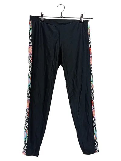 BPC Bonprix Damen Leggings Gr. 42 Schwarz Ethno Print Stretch