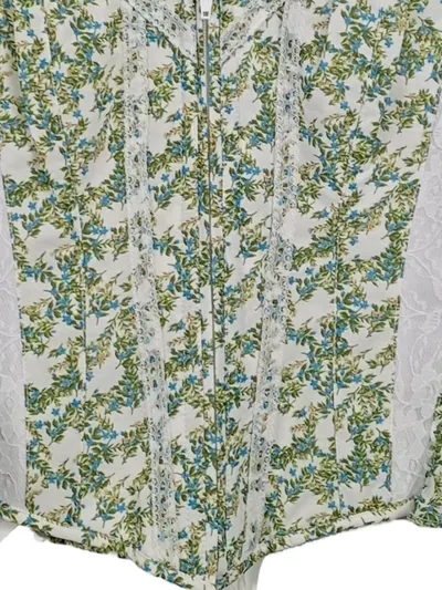 CORSET STORY Damen Bluse Gr. 54 Blumenmuster Spitze