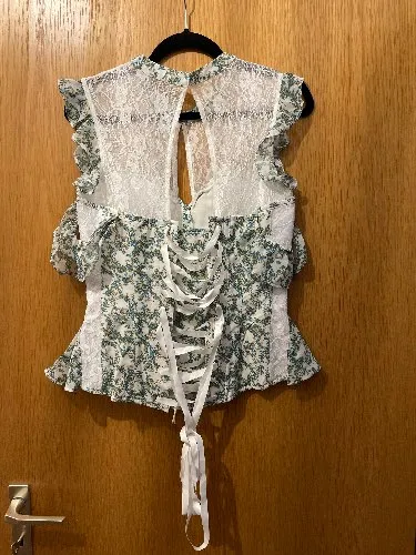 CORSET STORY Damen Bluse Gr. 54 Blumenmuster Spitze 4