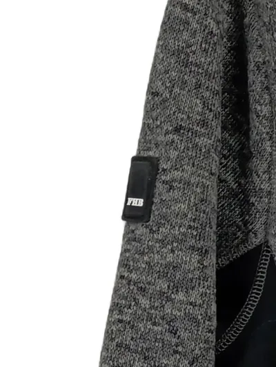 FHB Fleecejacke Herren Gr. S Grau Schwarz Outdoor Strickfleece