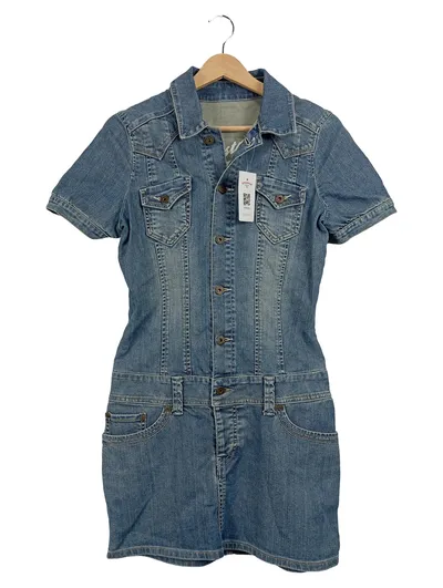 MUSTANG JEANS Damen Jeanskleid kurzarm Blau Gr. 34;XS Casual