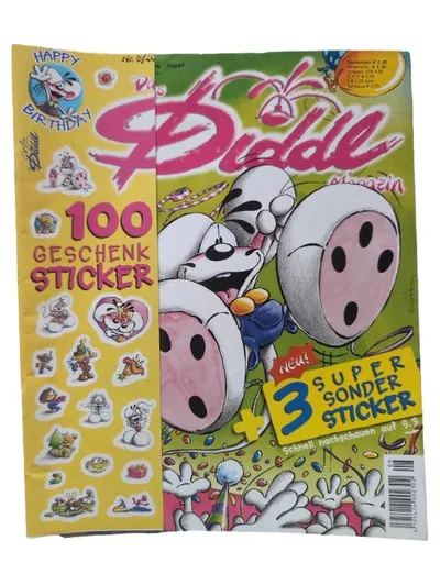 Diddl Magazin Nr. 8/2004 August mit 100 Geschenk-Stickern