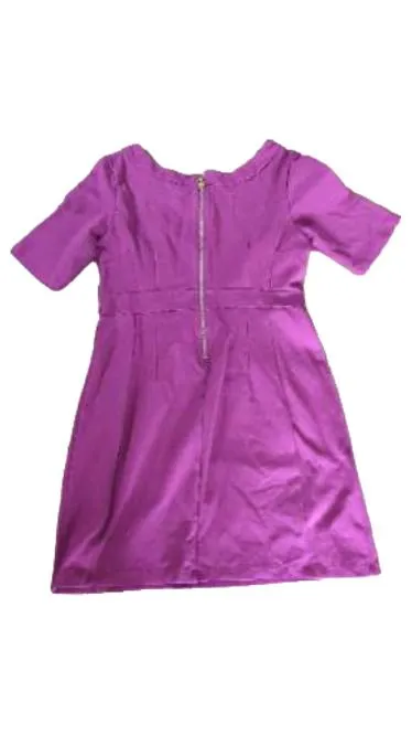 Yumi Damen Businesskleid Gr. 42/XL Pink Kurzarm Schleife Elegant