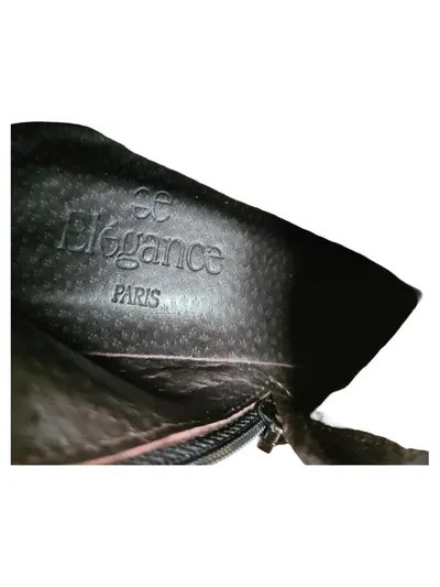 Elégance Paris Damen Stiefel Gr. 38 Grau Wildleder Keilabsatz Elegant