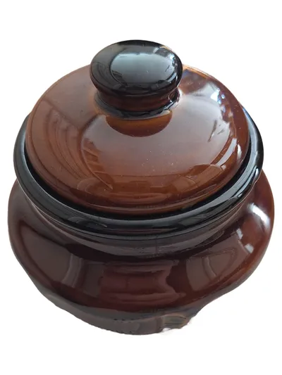 Winterling Vorratsglas Keramik Braun Vintage Retro 11cm Dose