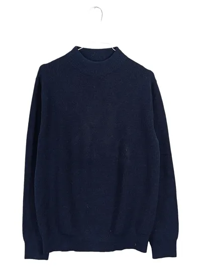 Massimo Dutti Pullover Herren Gr. 50/L Blau Baumwolle Strickpullover