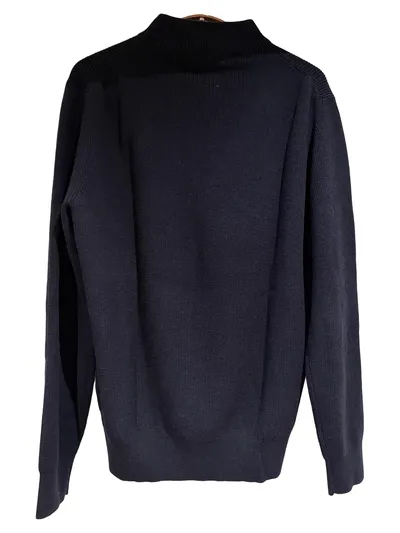Massimo Dutti Pullover Herren Gr. 50/L Blau Baumwolle Strickpullover