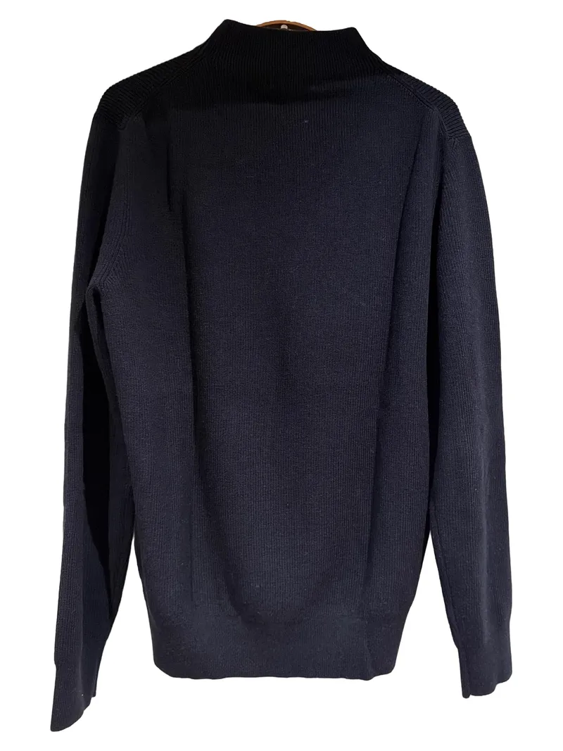 Massimo Dutti Pullover Herren Gr. 50/L Blau Baumwolle Strickpullover 2