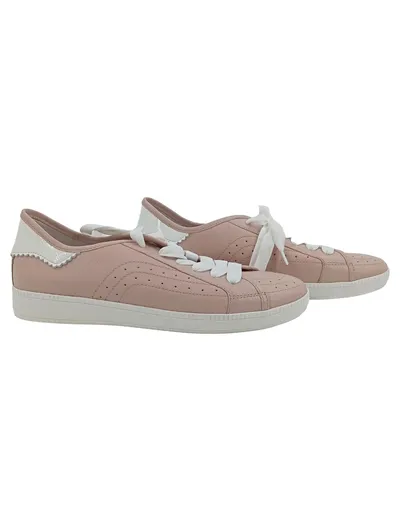 Gabor Damen Sneaker Low Rosa Leder Gr. 38 Schnürschuh Casual