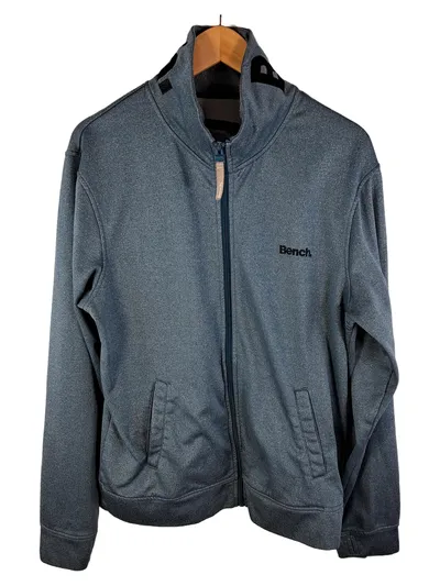 Bench. Trainingsjacke Herren Gr. L Grau Meliert Sportjacke Polyester