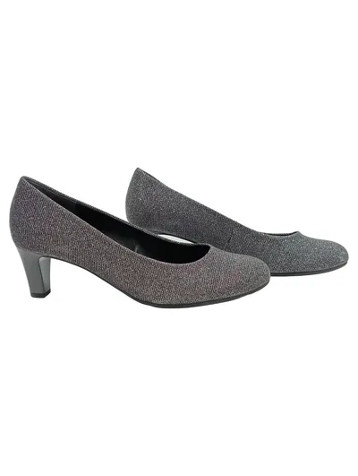 Gabor Soft & Smart Damen Pumps Gr. 38 Silber Glitzer Elegant